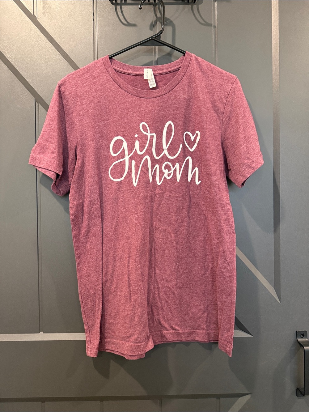 Bella Canvas Pink 'girl mom' Graphic Tee